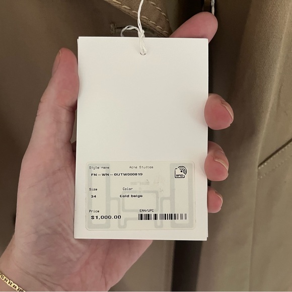 NWT Acne Studios Trench Coat | 34 - Picture 6 of 9